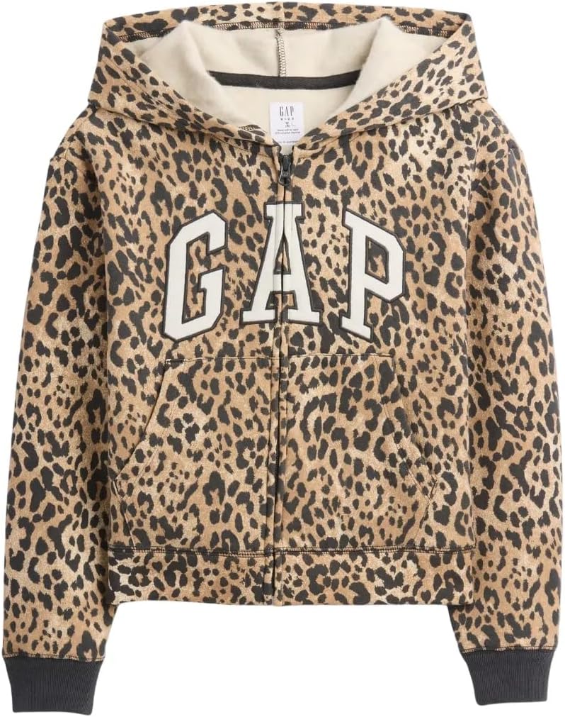 GAP Girls' Logo Hoodie Full Zip Sweatshirt for Cozy Comfort