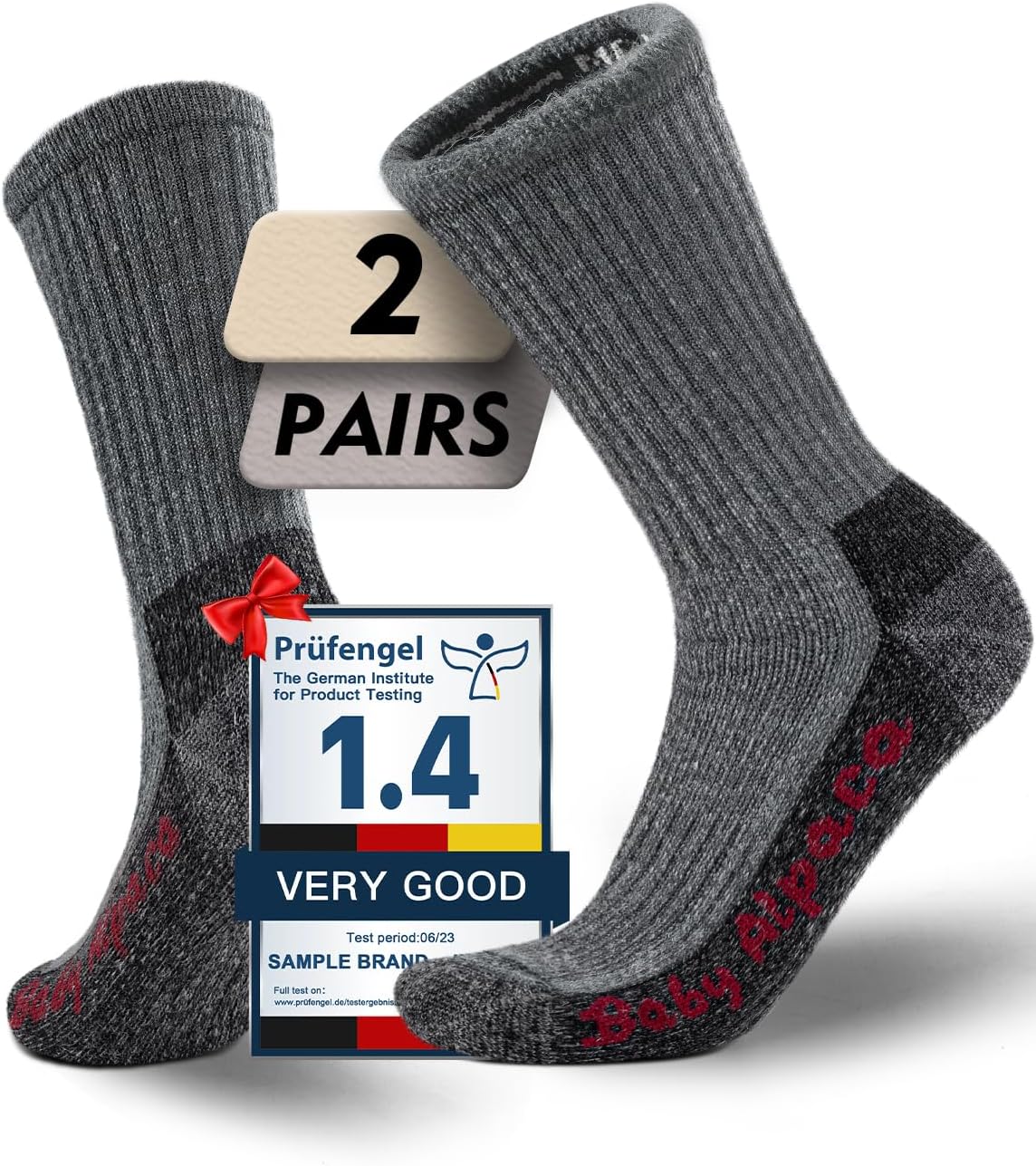 Alpaca Wool Warm Hiking Socks Heavyweight for Winter Adventures
