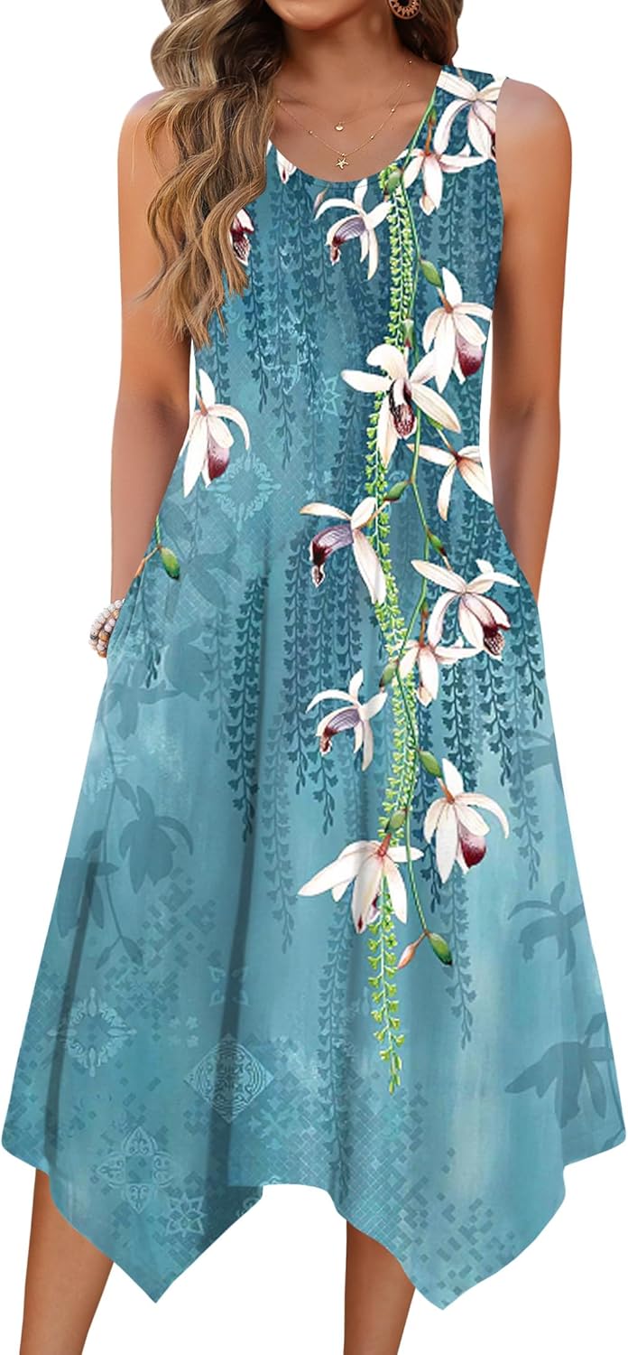 Stylish Women's Casual Summer Dress with Pockets and Hem