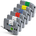 Vibrant 6-Pack Label Tapes for Brother P Touch - Organize with Ease!