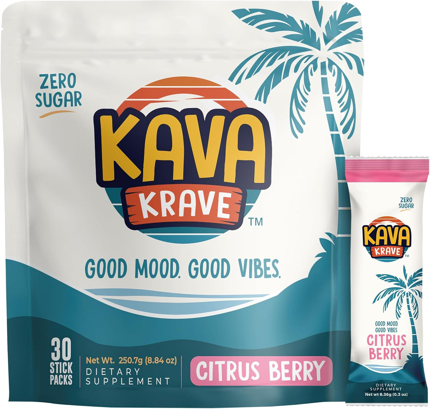 Citrus Berry Kava Drink Mix for Natural Energy and Mood Support