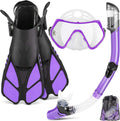 ZEEPORTE Travel Size Snorkel Set for Adults - Compact Pack