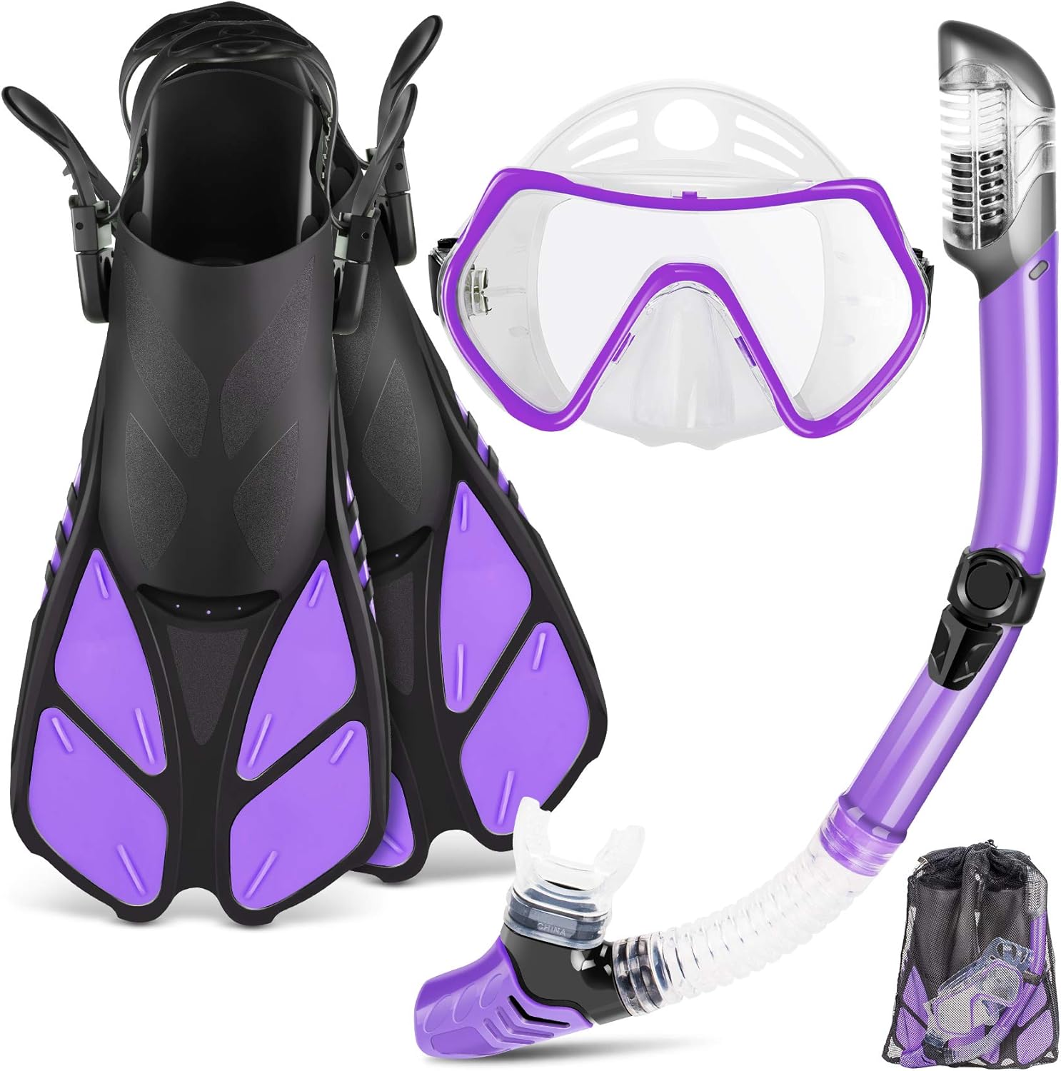 ZEEPORTE Mask Fin Snorkel Set for Ultimate Snorkeling Adventures