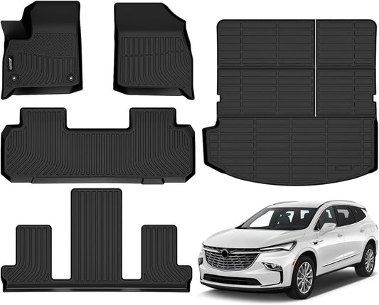 Jenofa Floor Mats for Buick Enclave 2018-2024 All Weather Protection