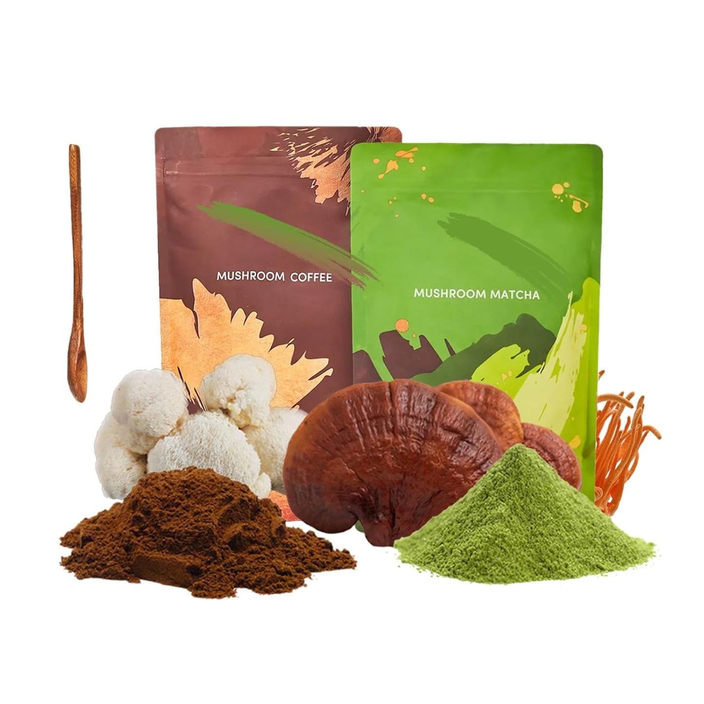 RYZe MUSHROOM MATCHA Bundle: Energizing Mushroom Coffee & Matcha