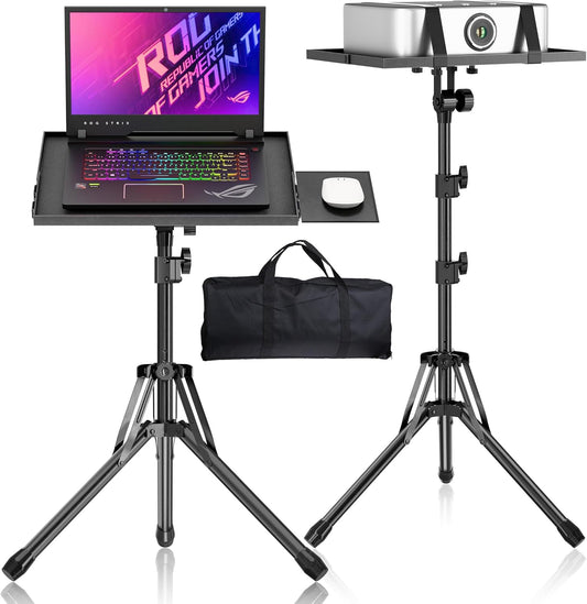 Adjustable Laptop Projector Stand w/ Mouse Tray - Portable Podium