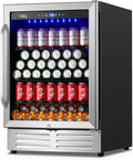 24 Inch Beverage Refrigerator Cooler - Wide 210-Can Drink Fridge