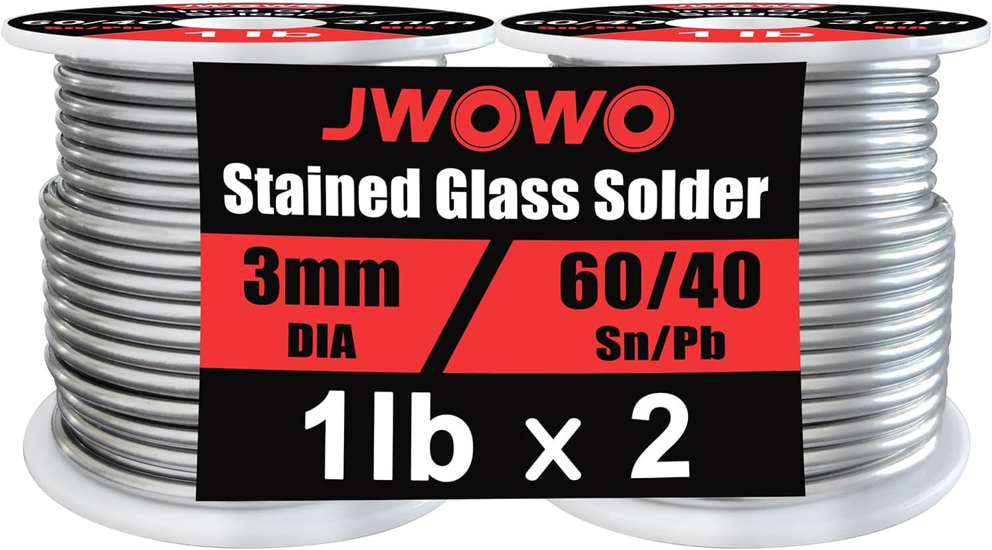 60/40 Solder for Stained Glass - Premium Quality 2 lb Spool