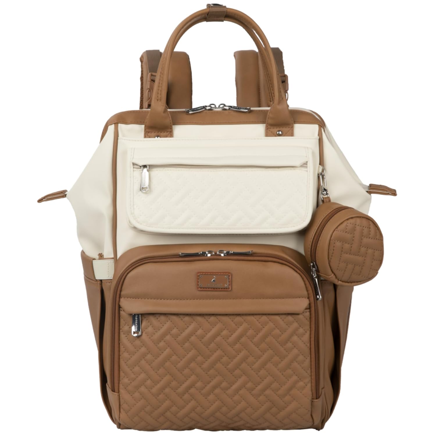 BabbleRoo Leather Diaper Bag Backpack for Stylish Parents