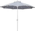 9ft Round Aluminum Market Umbrella with Crank Lift and Tilt