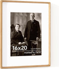 16x20 Natural Oak Wood Picture Frame with Real Glass Display