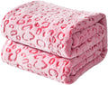 Flannel Fleece Leopard Print Throw Blanket - Super Soft Twin Size