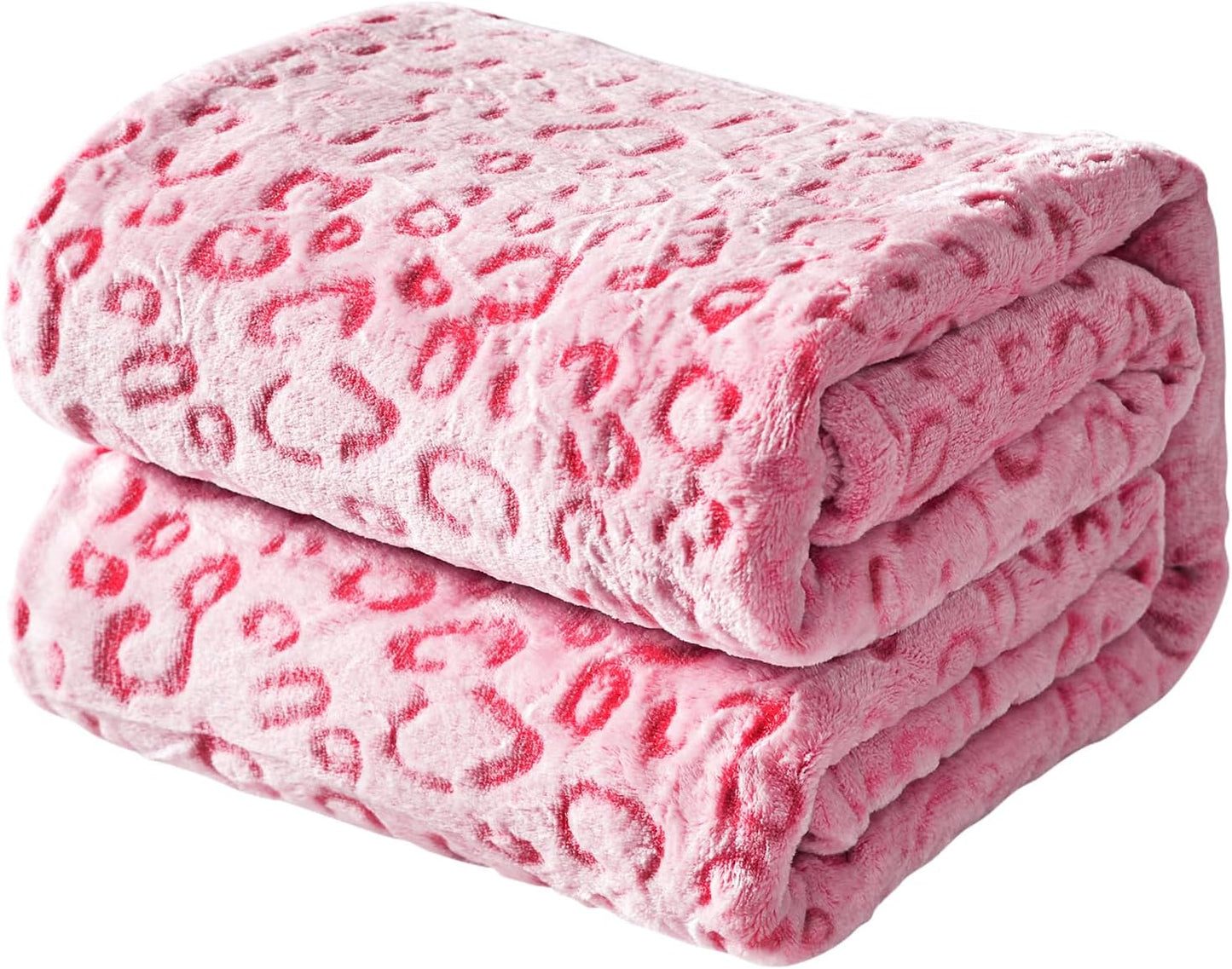 Luxurious Flannel Fleece Leopard Print Throw Blanket for Comfort