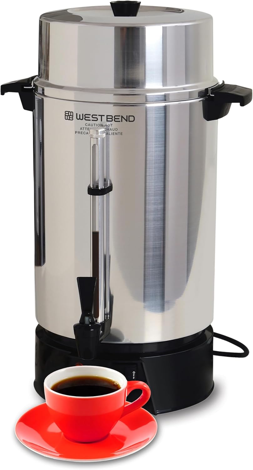 West Bend 33600 Coffee Urn: 100-Cup Capacity for Events