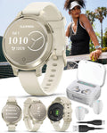 Garmin Lily 2 Active Lunar Gold with Bone Silicone Band - Stylish