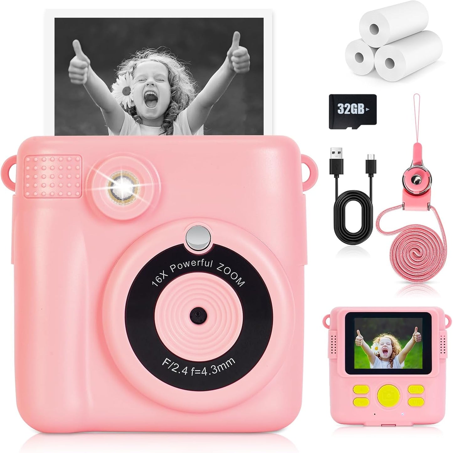 Instant Print Camera for Kids - Fun Digital Photography Toy