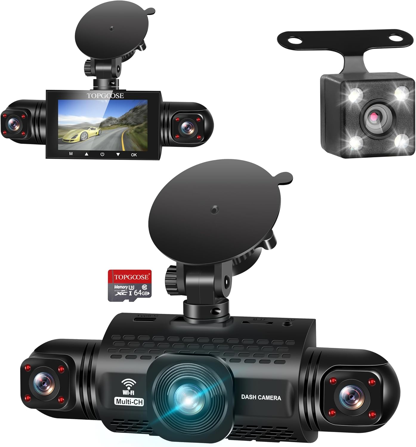 4 Channel Dash Cam with 360 View for Ultimate Car Safety
