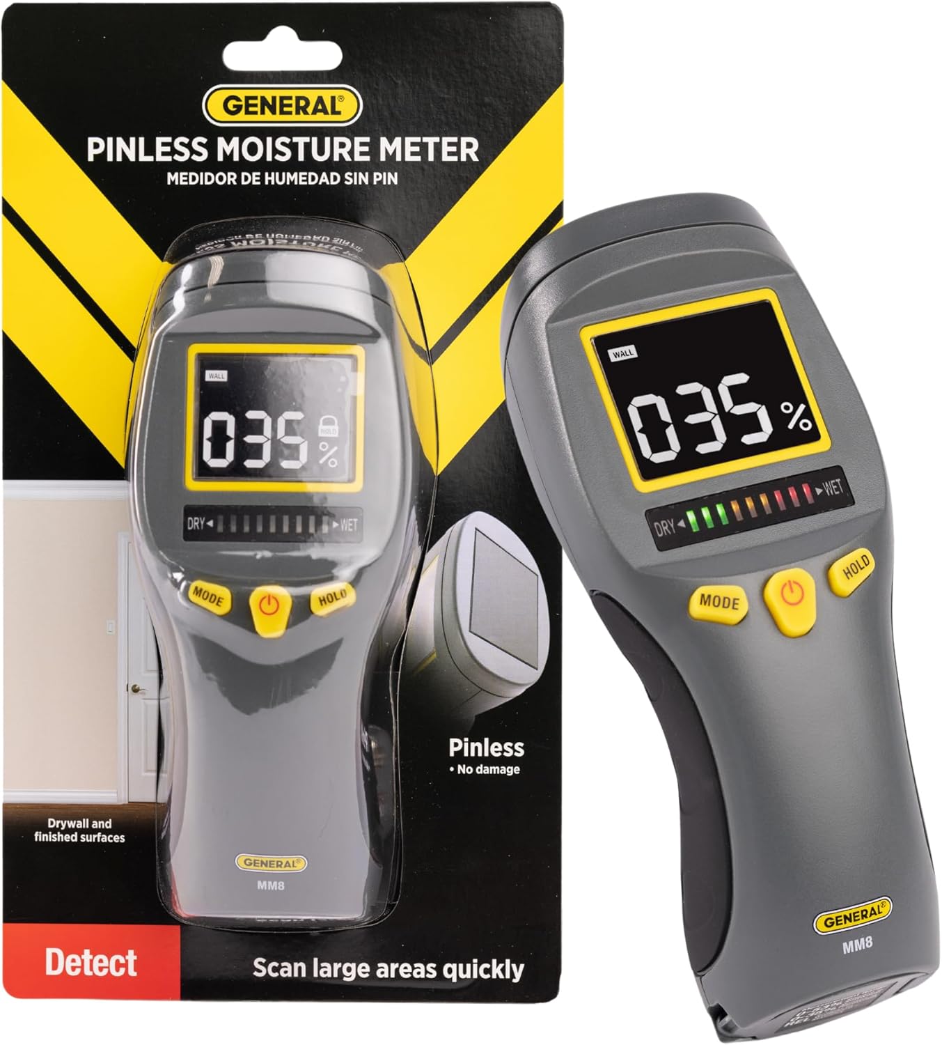 General Tools LCD Moisture Meter #MM8 - Leak Detector