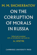 On the Corruption of Morals in Russia by kniaz M. M. Shcherbatov