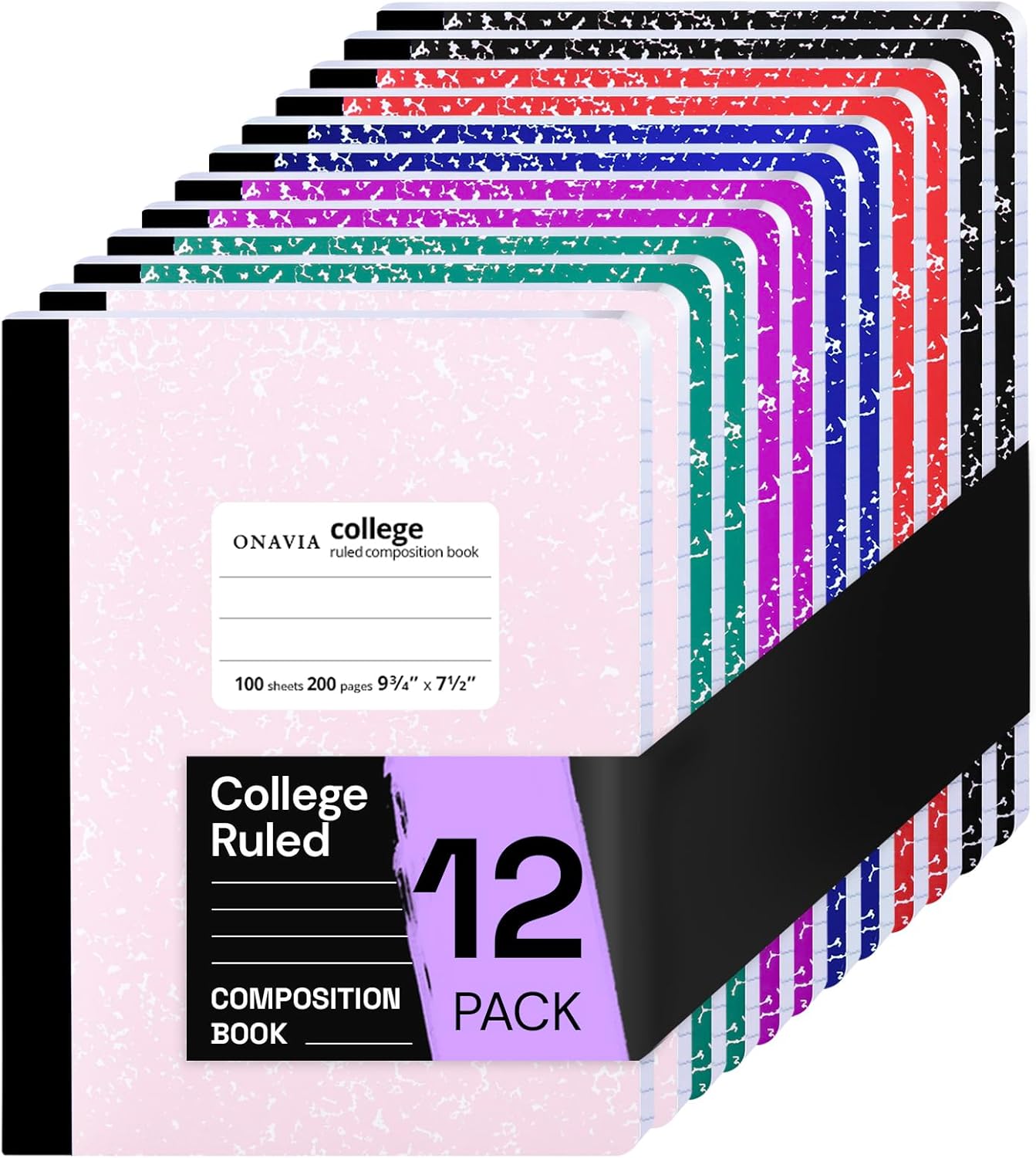 Composition Notebook College Ruled 12 Pack for School Supplies