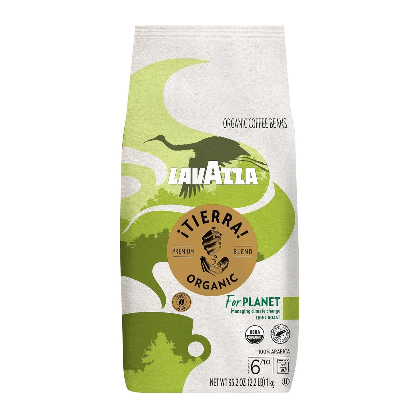Lavazza Organic Light Roast Arabica Coffee Blend - USDA/Canada Certified