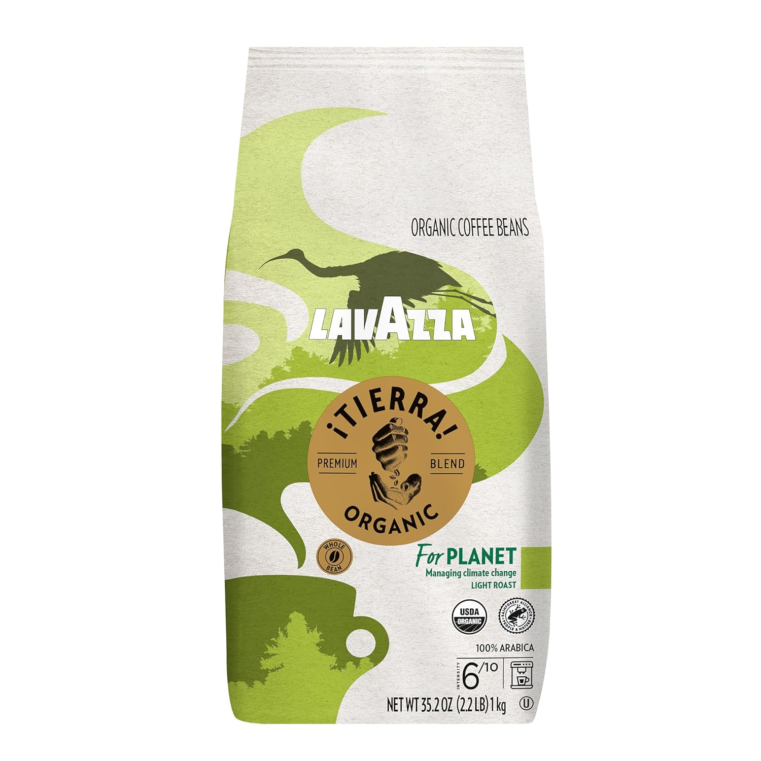 Lavazza Organic Light Roast Arabica Coffee Blend - USDA/Canada Certified