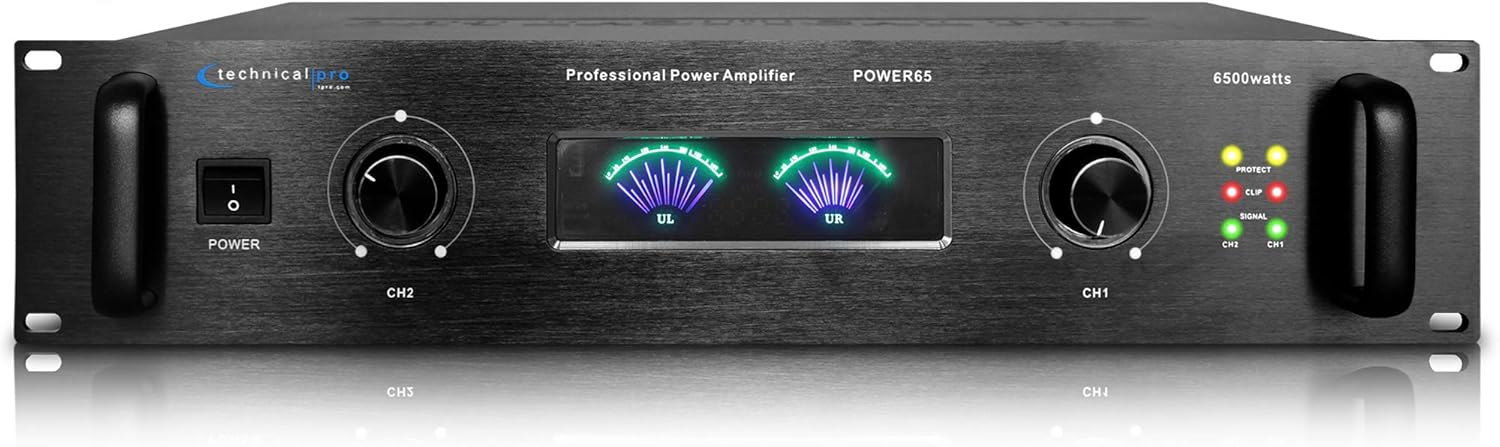 Technical Pro Portable PA System with 6500 Watts Power Amplifier