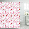 Pink Bowknot Cherry Shower Curtain 72x72 in - Princess Tropical Style