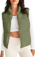 Puffer Vest Women Sleeveless Quilted Zip Up Coat - Lightweight Warm is