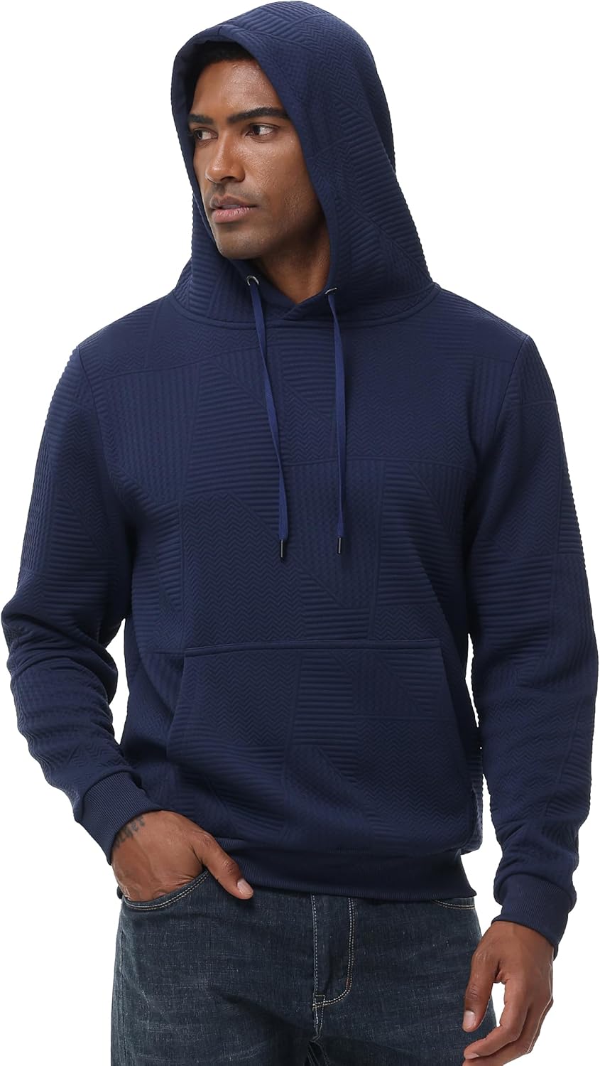 Satankud Geometric Texture Hoodie - Stylish Comfort