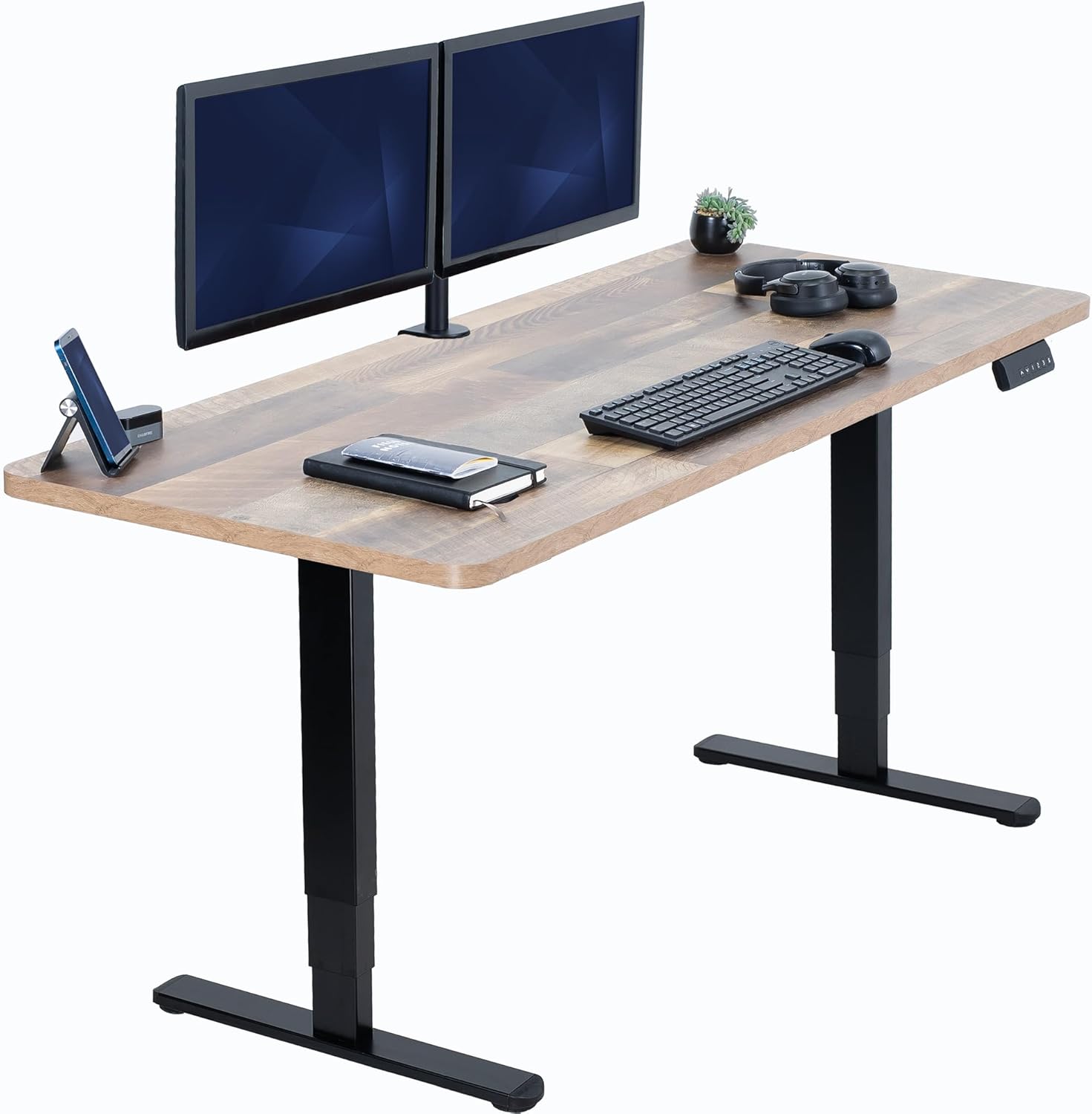VIVO Electric Dual Motor Sit Stand Desk with Memory Height Adjustment