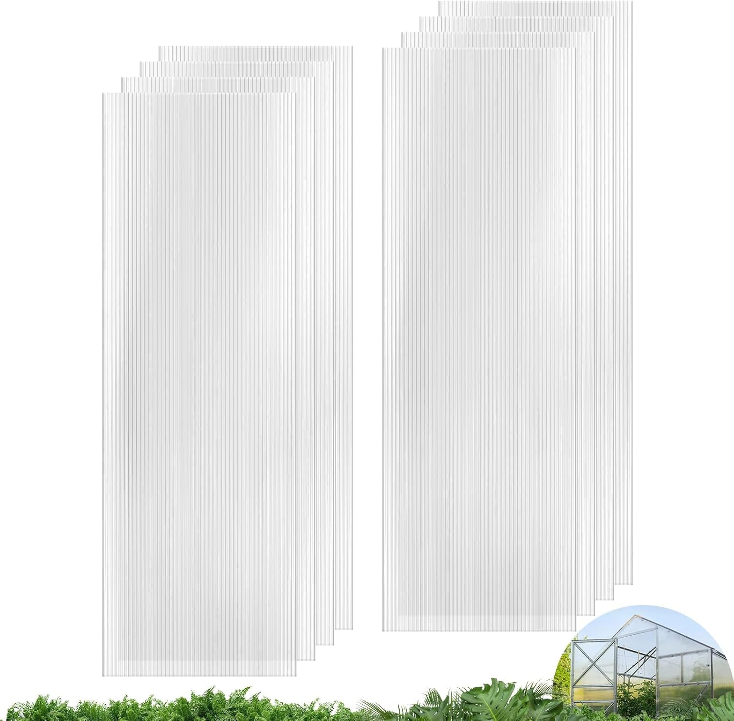 UMIG 8 PCS 6ft x 2ft Polycarbonate Greenhouse Panels for Plants