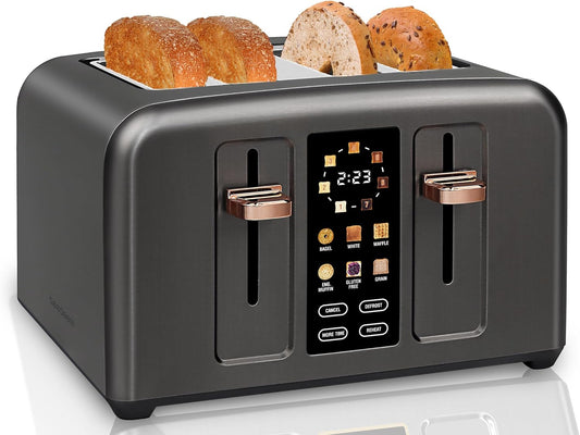 SEEDEEM 4 Slice Toaster with LCD Display and Touch Control