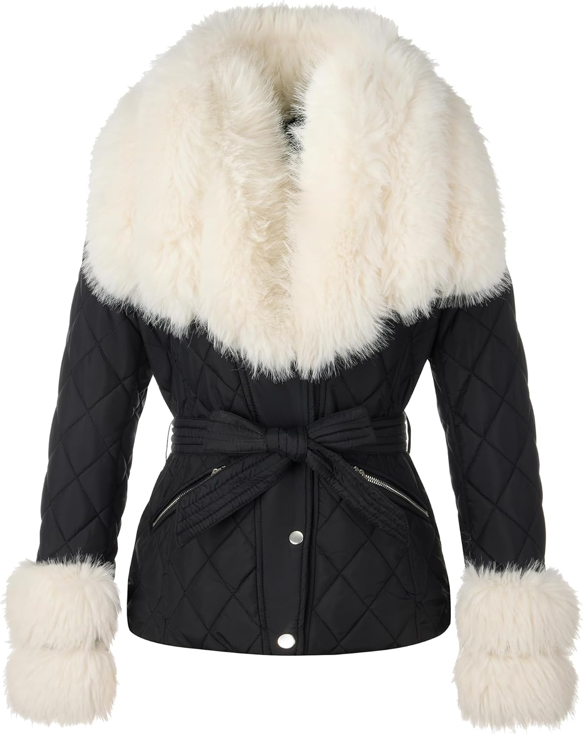 Stylish Faux Leather Suede Jacket for Women with Sherpa Lining
