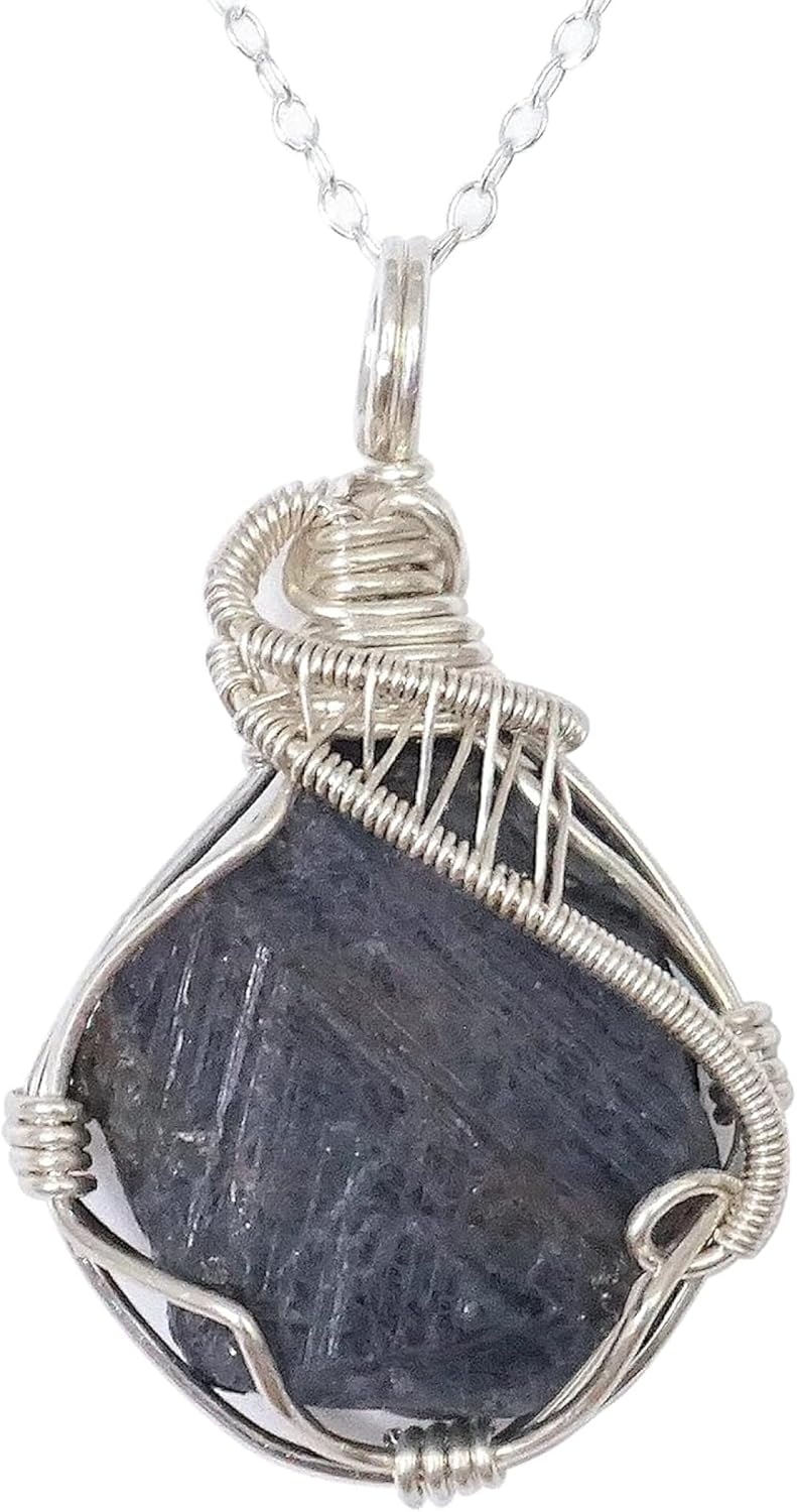 Handcrafted Raw Gemstone Necklace with Unique Sapphire Design