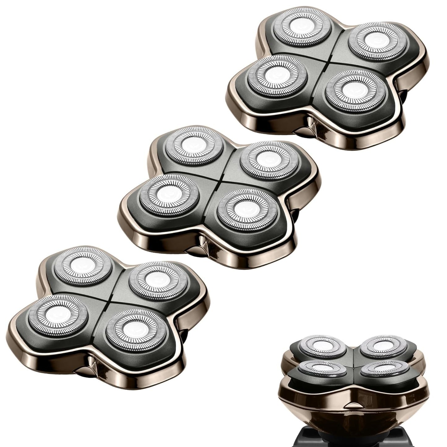 Shaver PRO 4 Head Replacement Blades for Skull Shaver Users