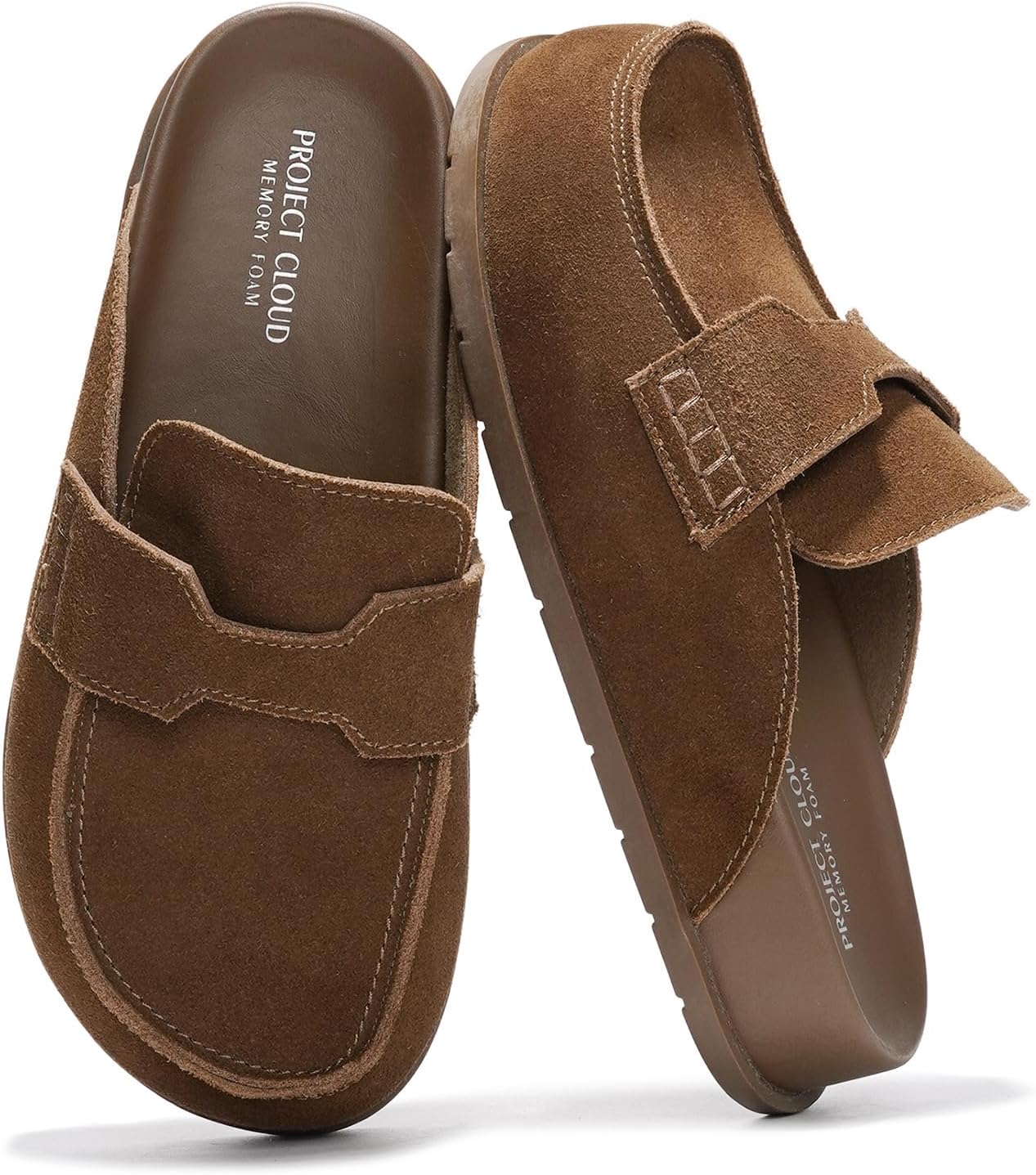 Project Cloud Genuine Leather Womens Clog with Memory Foam Support