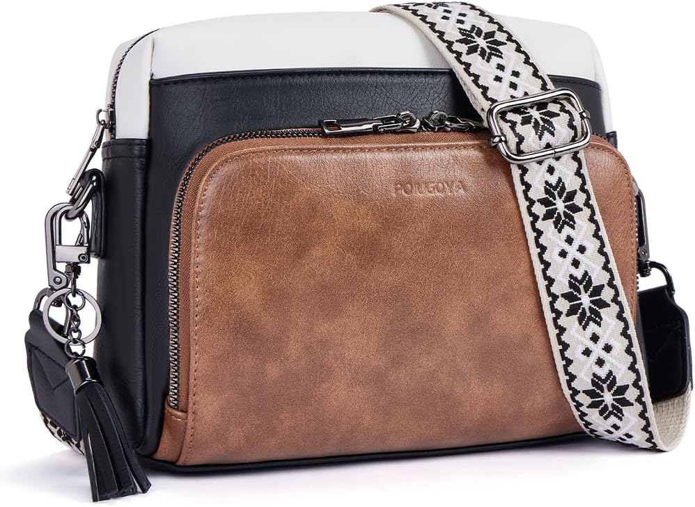 Trendy Vegan Leather Crossbody Purses for Women with Wallet
