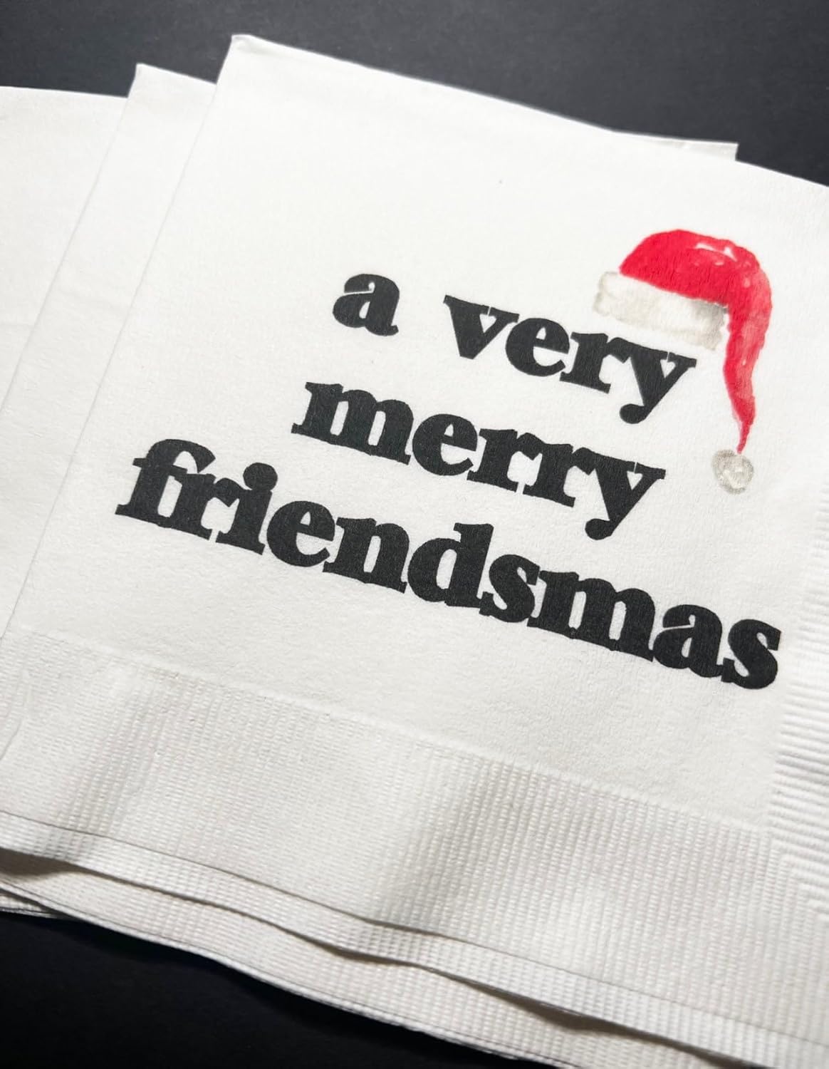 Very Merry Friendsmas Funny Cocktail Napkins - Set of 25