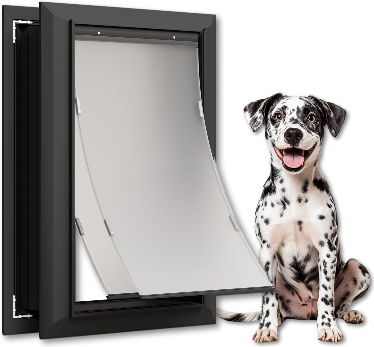 Aluminum Large Dog Door for Exterior Doors - Lockable & Durable