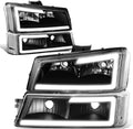 DNA MOTORING 3D LED DRL Headlight and Bumper Lamp Set - Fits 03-07
