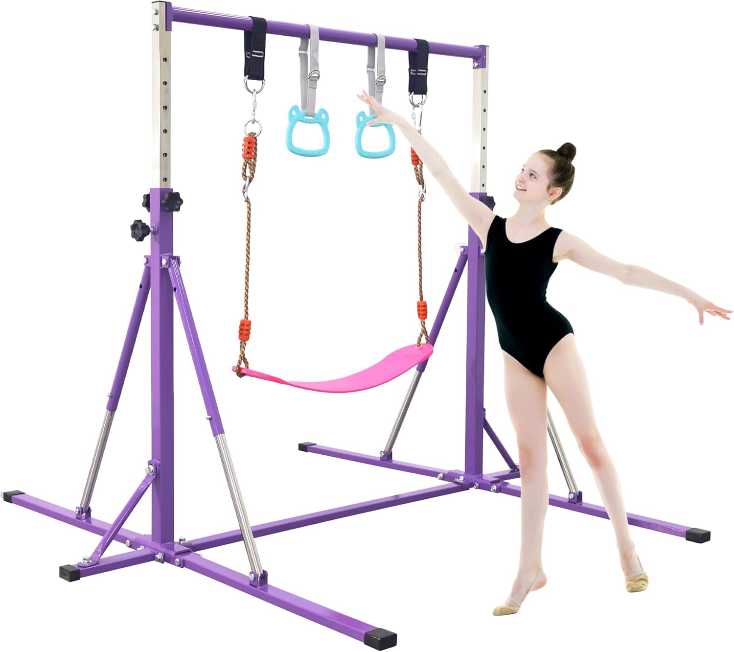 Foldable Gymnastics Bar for Kids - Adjustable Training Equipment
