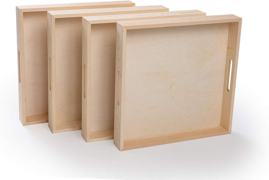 Wood Tray by Wooden Living - Perfect for Crafts & Decor