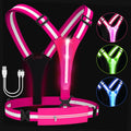 LED Reflective Vest Running - Rechargeable High Visibility Safety Vest