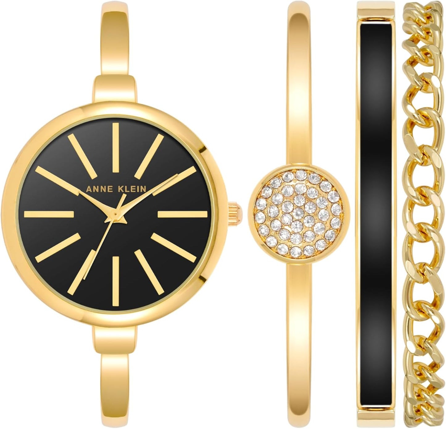 AK Anne Klein Women's Bangle Watch & Bracelet Set - Timeless Elegance