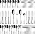 Alata Kate 65-Piece Silverware Set Service for 12 - Heavy Weight