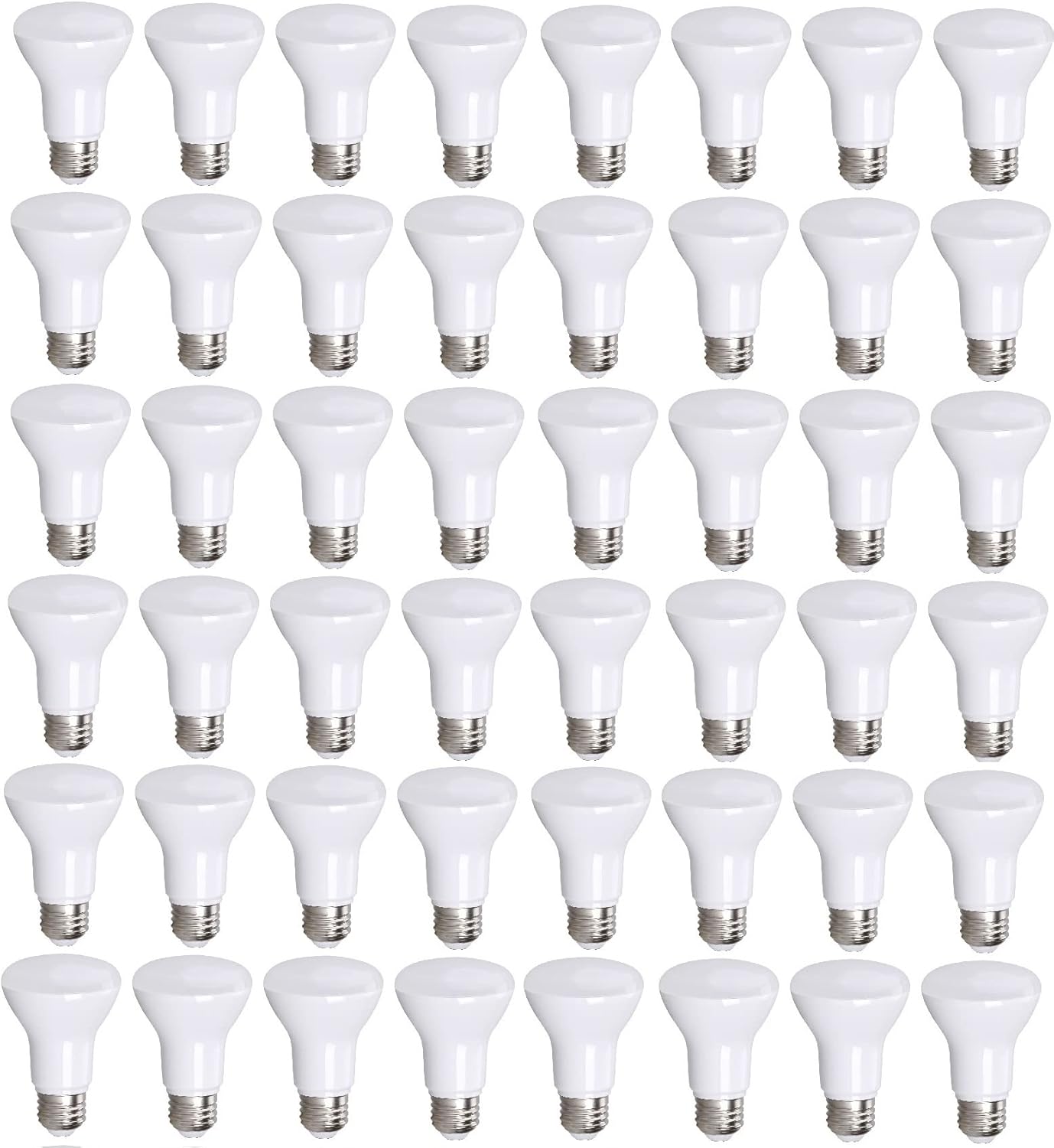 48 Pack 90 CRI BR20 LED Bulbs - Energy Efficient Dimmable Lights