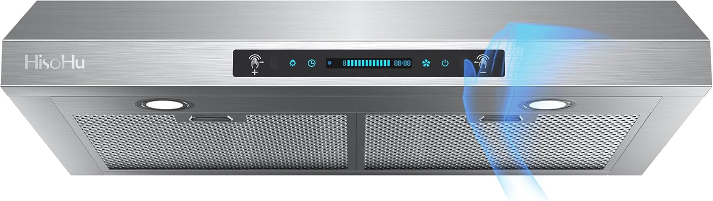 30 Inch Under Ducted Cabinet Range Hood with 1200 CFM Power