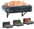 Cat Wall Furniture with Cooling Mat and Plush Cushion for Cats