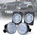 Xprite LED Clear Lens Turn Signal Lights with Halo DRL - Jeep Upgrade